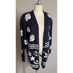 Vintage Best American Clothing Co Cotton Blend Nautical Button Cardigan Size S